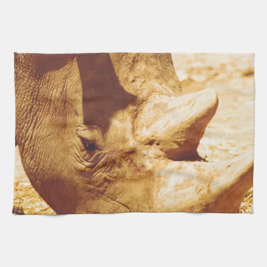 Rhinoceros Love Theedoek (Horizontaal)