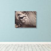 Rhinoceros oog canvas afdruk (Insitu (Houten vloer))