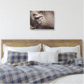 Rhinoceros oog canvas afdruk (Insitu (Slaapkamer))