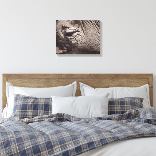 Rhinoceros oog canvas afdruk (Insitu (Slaapkamer))