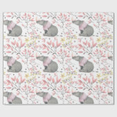 Rhinoceros Painted Wrapping Paper Cadeaupapier (Vlak)