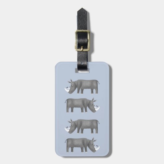 Rhinoceros Personalized Bagagelabel (Voorkant verticaal)