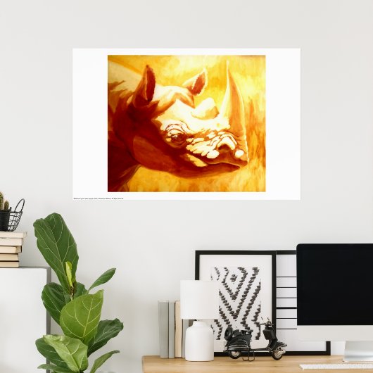 Rhinoceros Poster (Thuiskantoor)