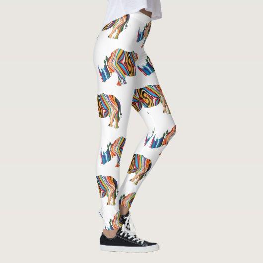 Rhinoceros Psychedelic Zebra Leggings (Rechts)
