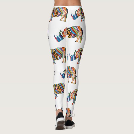 Rhinoceros Psychedelic Zebra Leggings (Achterkant)