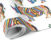Rhinoceros Psychedelic Zebra Print Cadeaupapier (Rol Hoek)