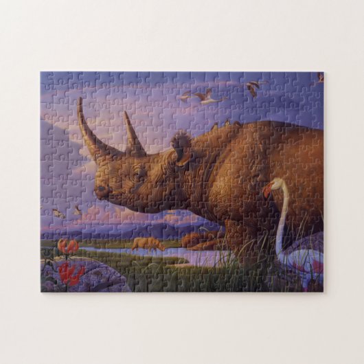 Rhinoceros Puzzle Legpuzzel (Horizontaal)