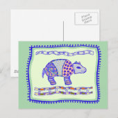 Rhinoceros Quilt Briefkaart (Voorkant / Achterkant)