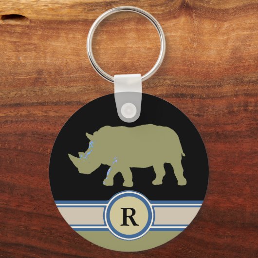 rhinoceros R letter Sleutelhanger (Achterkant)