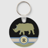 rhinoceros R letter Sleutelhanger (Achterkant)