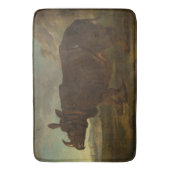 Rhinoceros (Rhino) (Wilde Dier) (door J.B. Oudry) Badmat (Voorkant Verticaal)