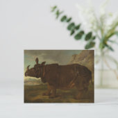 Rhinoceros (Rhino) (Wilde Dier) (door J.B. Oudry) Briefkaart (Staand voorkant)