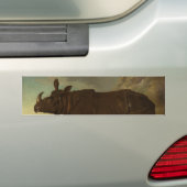 Rhinoceros (Rhino) (Wilde Dier) (door J.B. Oudry) Bumpersticker (Op auto)