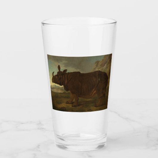 Rhinoceros (Rhino) (Wilde Dier) (door J.B. Oudry) Glas (Voorkant)