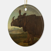 Rhinoceros (Rhino) (Wilde Dier) (door J.B. Oudry) Keramisch Ornament (Links)