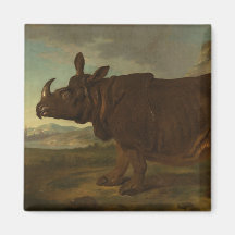 Rhinoceros (Rhino) (Wilde Dier) (door J.B. Oudry)