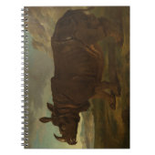 Rhinoceros (Rhino) (Wilde Dier) (door J.B. Oudry) Notitieboek (Voorkant)