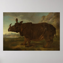 Rhinoceros (Rhino) (Wilde Dier) (door J.B. Oudry) Poster