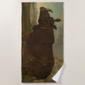 Rhinoceros (Rhino) (Wilde Dier) (door J.B. Oudry) Strandlaken (Voorkant)