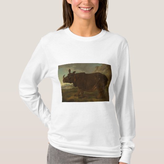 Rhinoceros (Rhino) (Wilde Dier) (door J.B. Oudry) T-shirt (Voorkant)