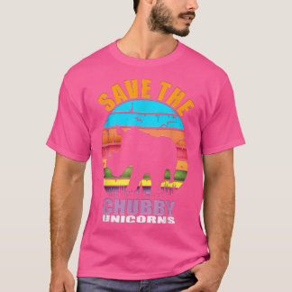 Rhinoceros Rhinos zijn Chubby Unicorns Funny Gezeg T-shirt