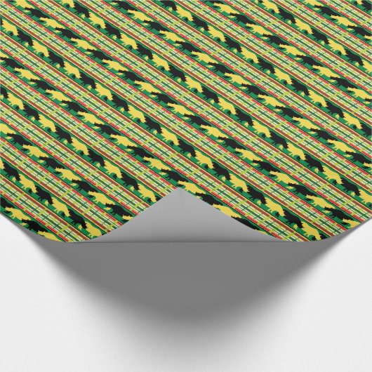 Rhinoceros Safari Weave Pattern Cadeaupapier (Hoek)