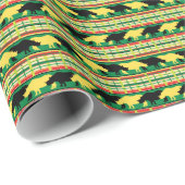 Rhinoceros Safari Weave Pattern Cadeaupapier (Rol Hoek)