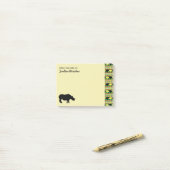Rhinoceros Safari Weave Pattern Personalized Post-it® Notes (Op bureau)
