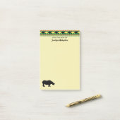 Rhinoceros Safari Weave Pattern Personalized Post-it® Notes (Op bureau)