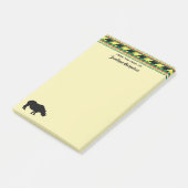 Rhinoceros Safari Weave Pattern Personalized Post-it® Notes (Schuin)