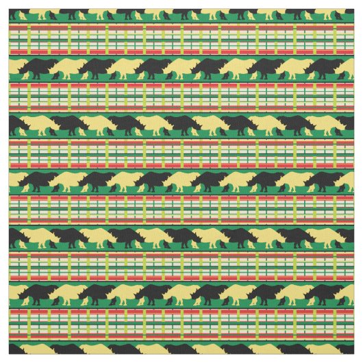 Rhinoceros Safari Weave Pattern Stof (Swatch)