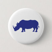 Rhinoceros Silhouette Ronde Button 5,7 Cm (Voorkant)