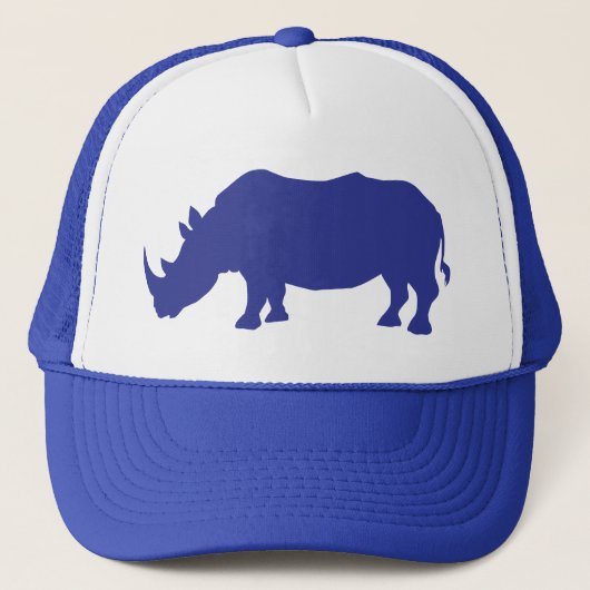 Rhinoceros Silhouette Trucker Pet (Voorkant)