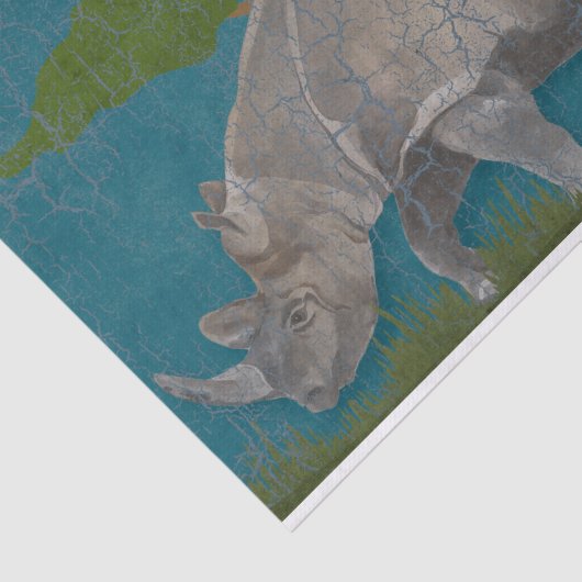 Rhinoceros  stijl tissuepapier (Detail)