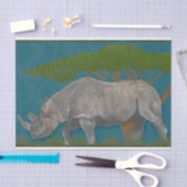 Rhinoceros  stijl tissuepapier (Craft)