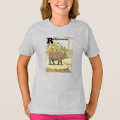 Rhinoceros Story Book Alphabet T-shirt (Voorkant)