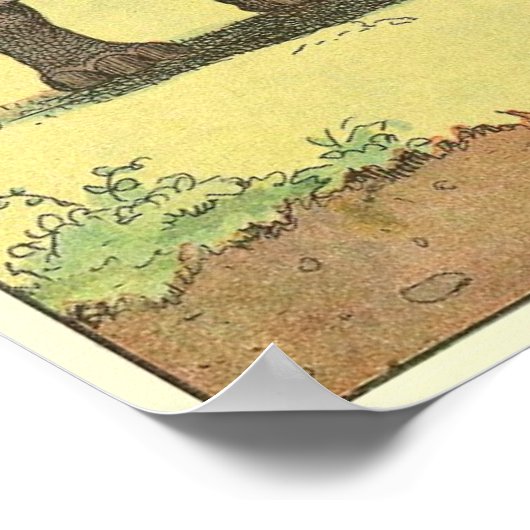 Rhinoceros Story Book geïllustreerd Poster (Hoek)