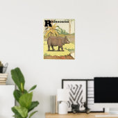 Rhinoceros Storybook Alphabet Poster (Thuiskantoor)