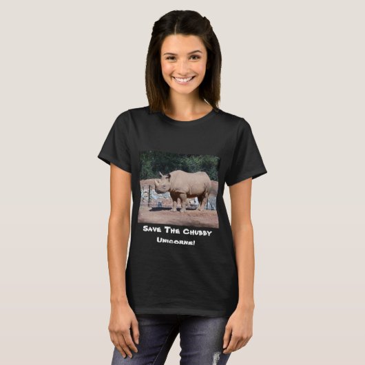Rhinoceros T-shirt voor dames (Voorkant volledig)