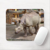 Rhinoceros unicornis muismat (Met muis)