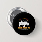 Rhinoceros Unicorns Are Real Funny Animal  Ronde Button 5,7 Cm (Voorkant /achterkant)