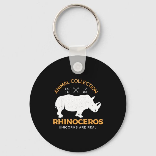 Rhinoceros Unicorns Are Real Funny Animal  Sleutelhanger (Voorkant)