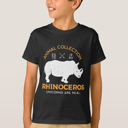 Rhinoceros Unicorns Are Real Funny Animal T-shirt (Voorkant)