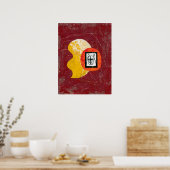 Rhinoceros vermijden conflict Poster muurkunst (Keuken)