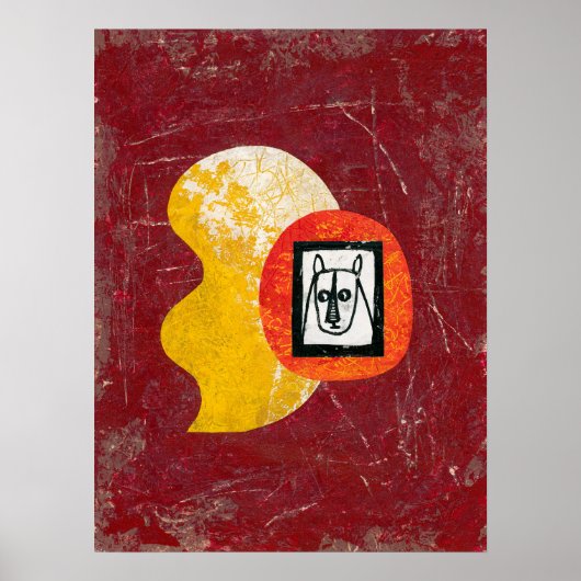 Rhinoceros vermijden conflict Poster muurkunst (Voorkant)