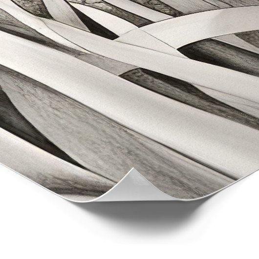 Rhinoceros Vreedzame Natuur Prairie Schetstekening Poster (Hoek)