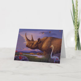 Rhinoceros Wenskaart Kaart
