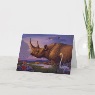 Rhinoceros Wenskaart Kaart