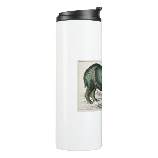 Rhinoceros Wilde Oerwoud Gift voor kinderen Thermosbeker (Gedraaid links)
