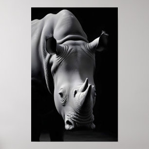 Rhinoceros Wildlife Majestic Natuur Life Wallpaper Poster
